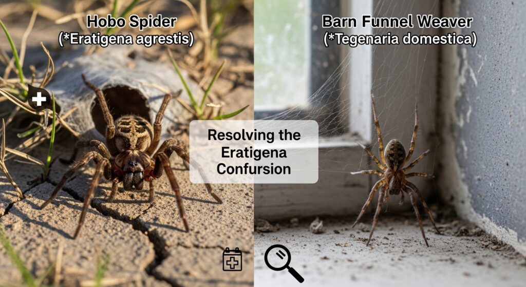 Hobo Spider vs Tegenaria Agrestis