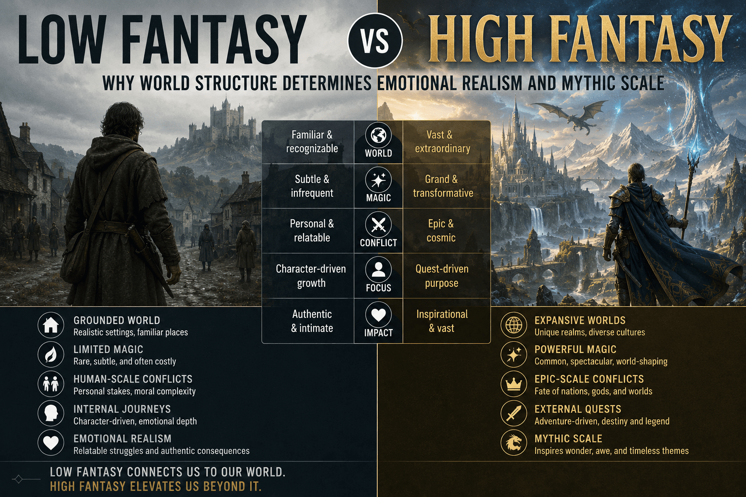 low fantasy vs high fantasy