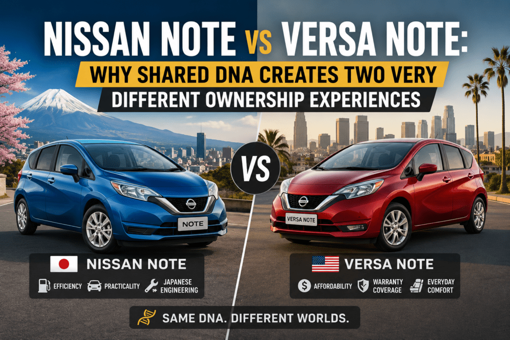Nissan Note vs Versa Note