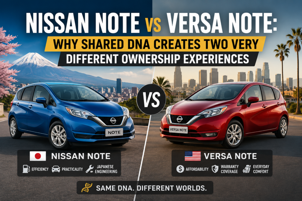 Nissan Note vs Versa Note
