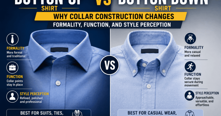 Button Up vs Button Down Shirt: Why Collar Construction Changes Formality, Function, and Style Perception