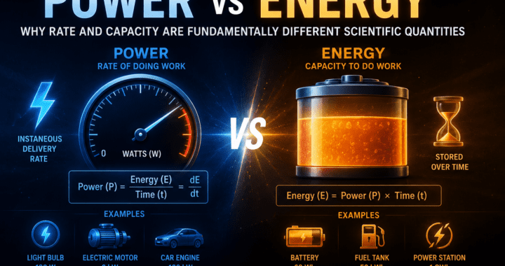 Power vs Energy: Why Rate and Capacity Are Fundamentally Different Scientific Quantities