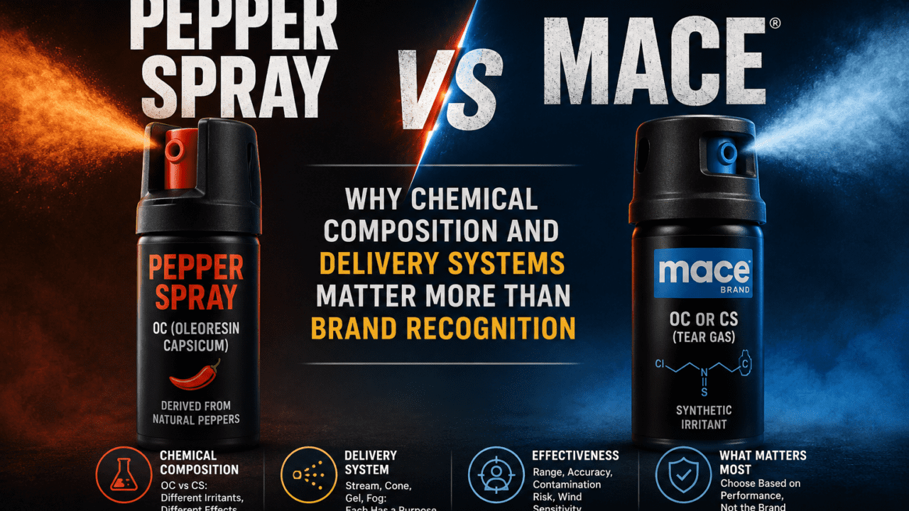 Pepper Spray vs Mace: Why Chemical Composition And Delivery Systems Matter More Than Brand Recognition