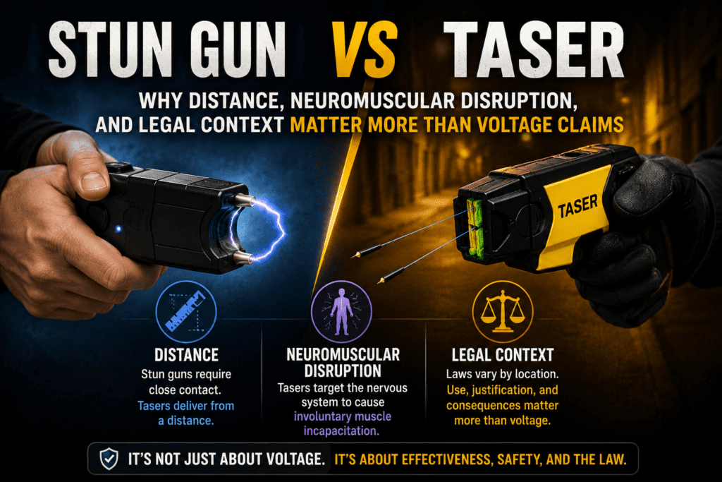 Stun Gun vs Taser Stun Gun vs Taser