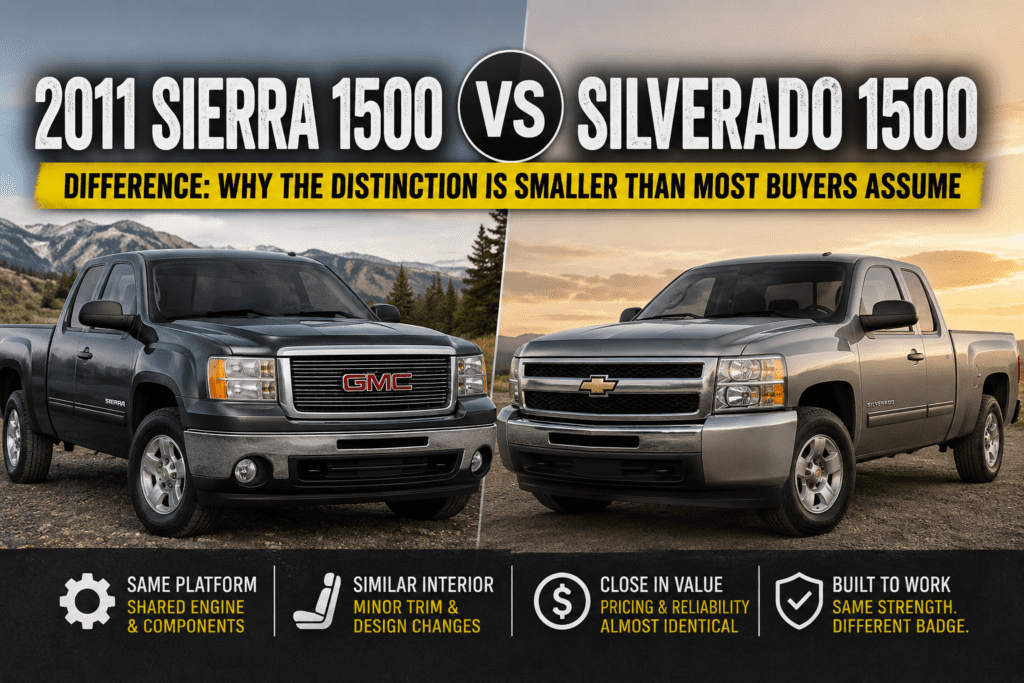 2011 Sierra 1500 vs Silverado 1500 Difference