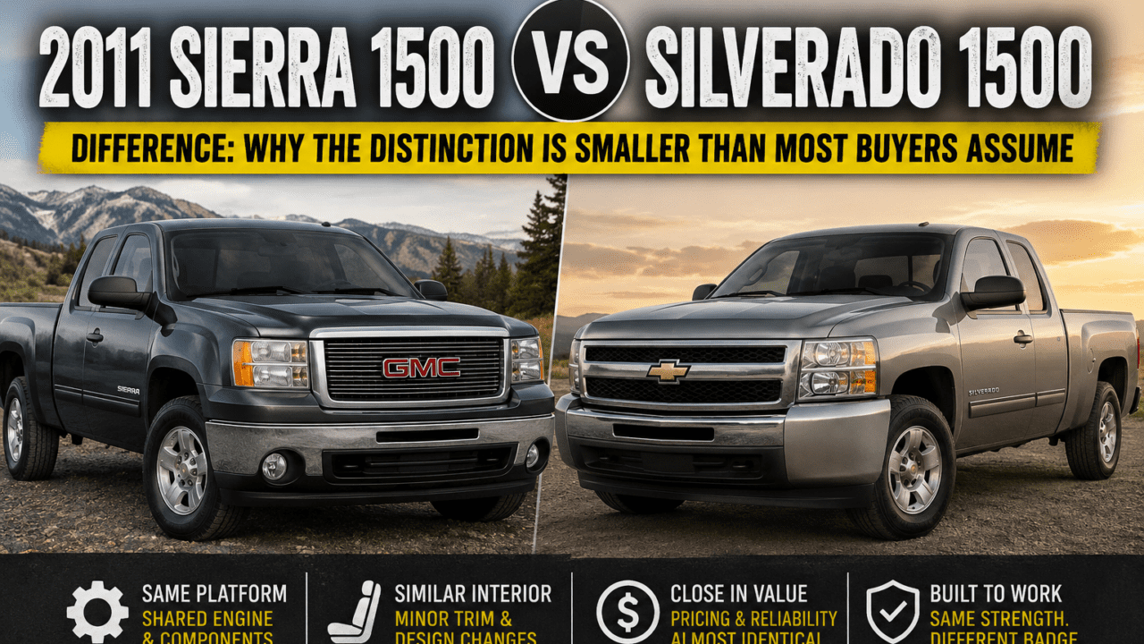 2011 Sierra 1500 vs Silverado 1500 Difference: Why the Distinction Is Smaller Than Most Buyers Assume