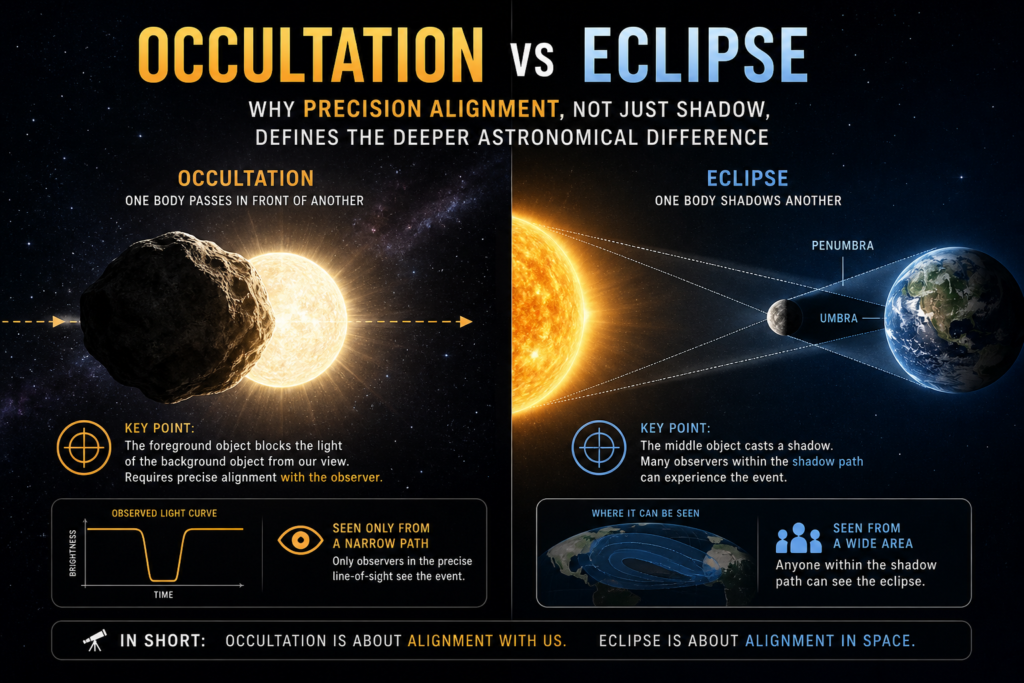 Occultation vs Ecclipse