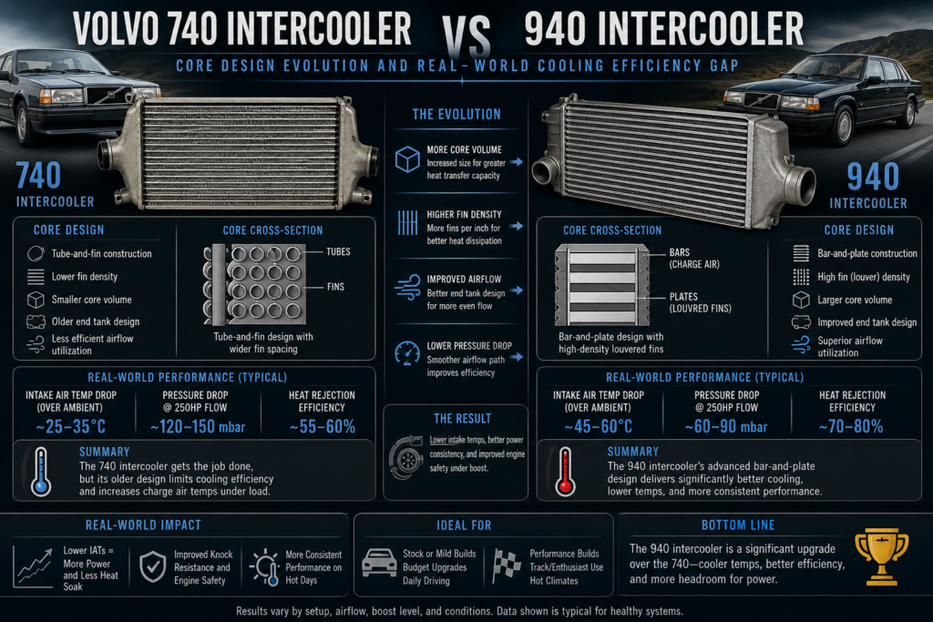 Volvo 740 Intercooler vs 940 Intercooler