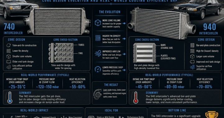 Volvo 740 Intercooler vs 940 Intercooler: Core Design Evolution and Real-World Cooling Efficiency Gap
