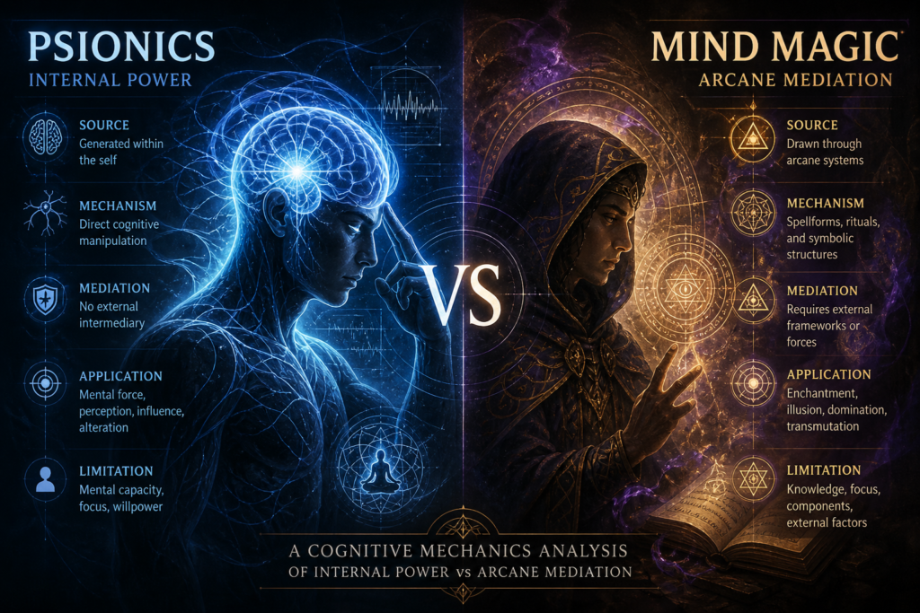 Psionics vs Mind Magic Psionics vs Mind Magic