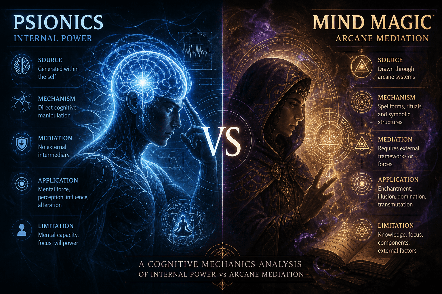 Psionics Color Psionics Vs Mind Magic: A Cognitive Mechanics Analysis Of Internal ...
