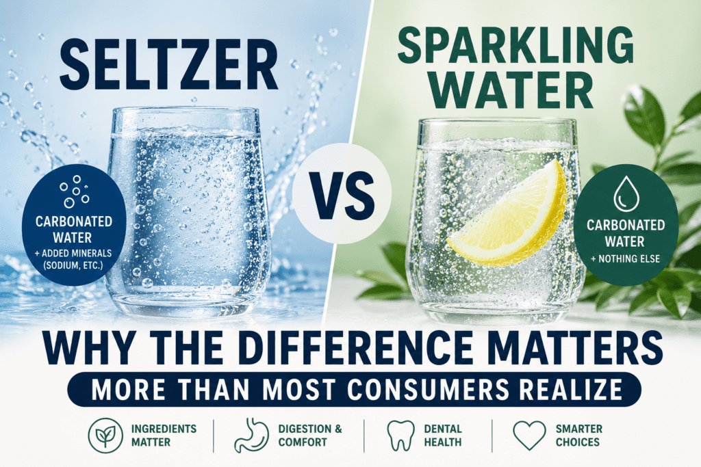 Seltzer vs Sparkling Water
