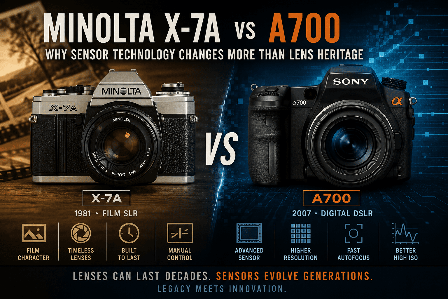 Minolta x-7a vs a700