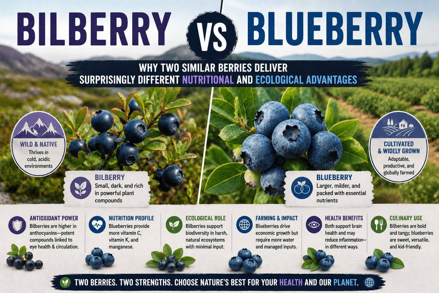 Bilberry vs Blueberry