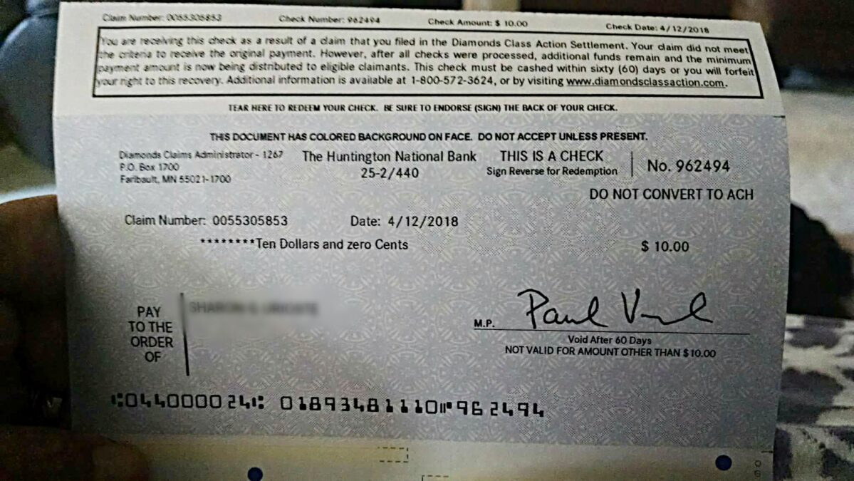 PO Box 55520 Portland Oregon Pay to the Order Of