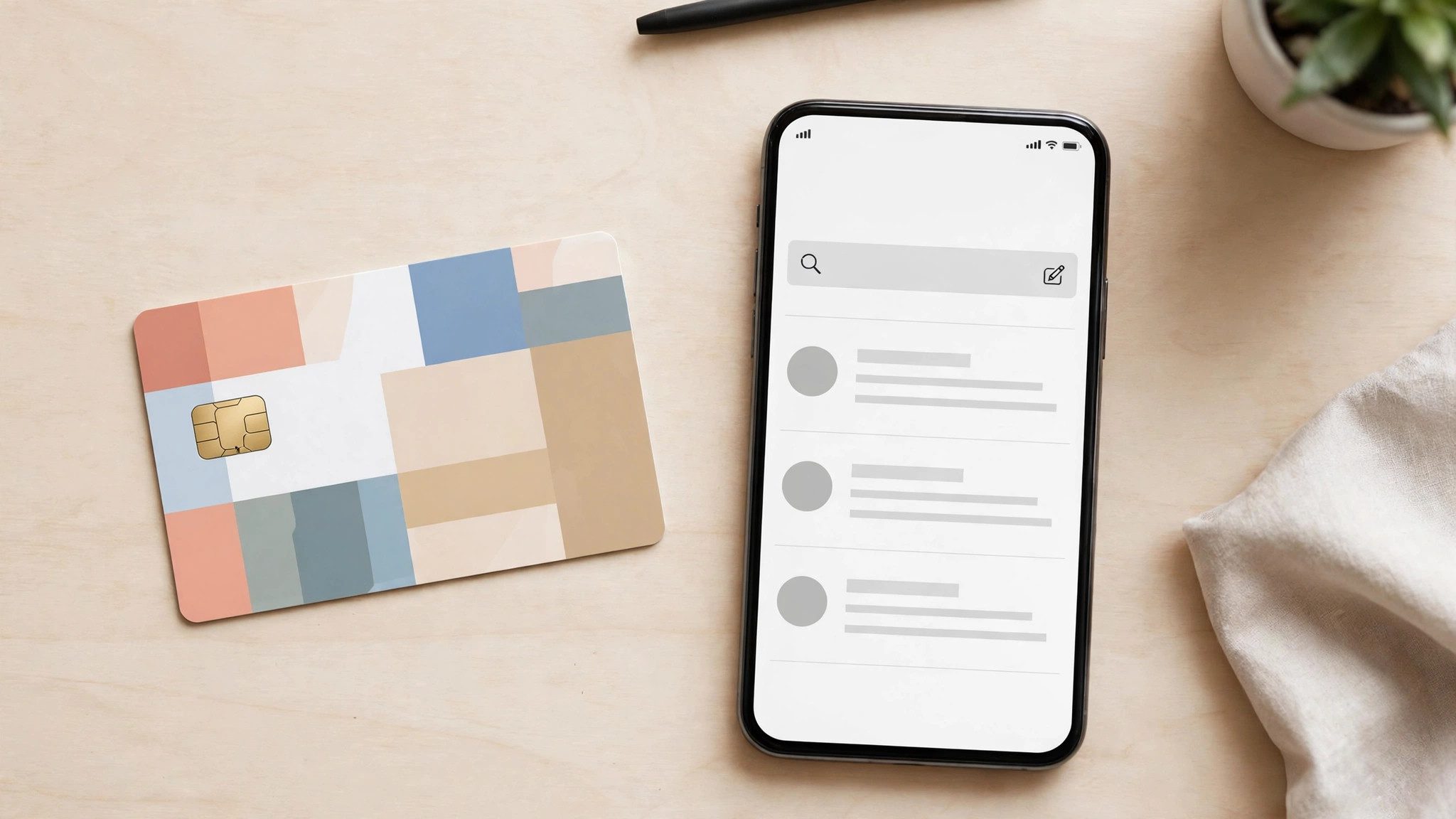 Generic gift card and smartphone illustrating redeeming a multi-brand gift card online for eGifts delivered by email